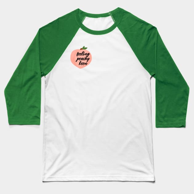 Peachy Keen Baseball T-Shirt by Graphic-Eve